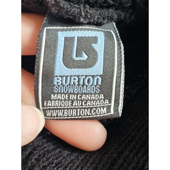Burton Beanie Unisex Small Black Knit Skiing Snowboarding Retro Hat - Picture 7 of 7